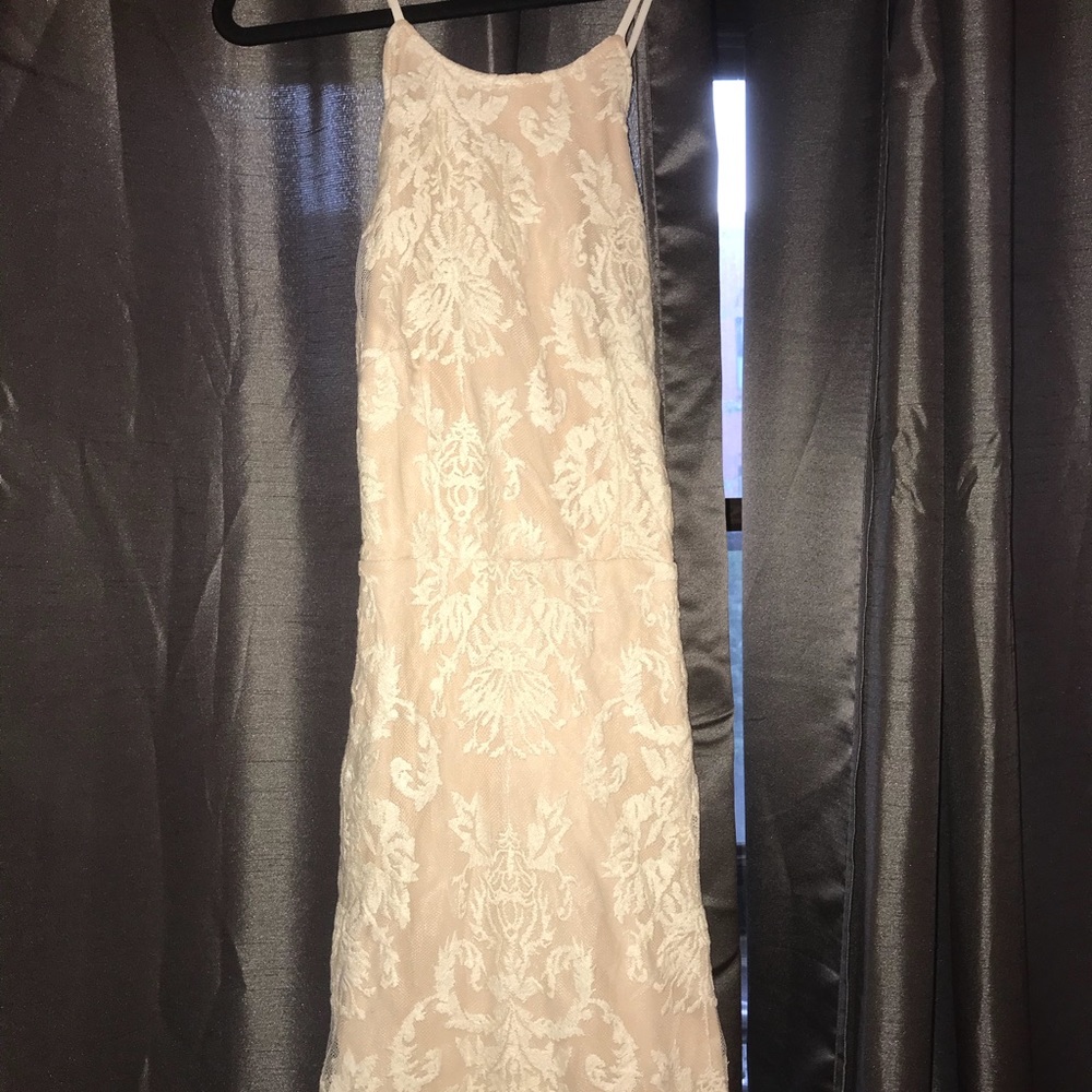 Lace open back dress
